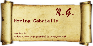 Moring Gabriella névjegykártya